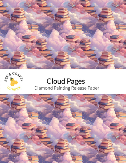 RELEASE PAPER | Cloud Pages - Reusable Patterned Diamond Painting Release Paper