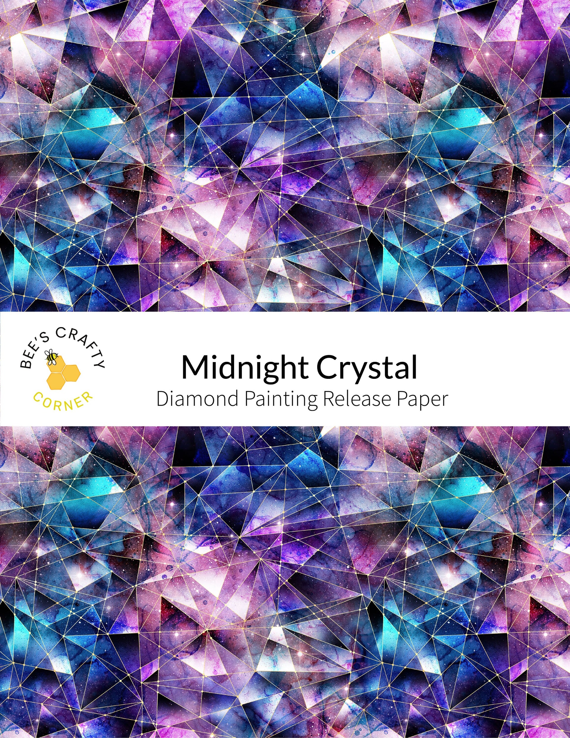 RELEASE PAPER | Midnight Crystal - Reusable Patterned Diamond Painting Release Paper