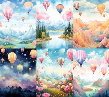 RELEASE PAPER | Balloon Landscapes - Theme Pack Reusable Diamond Painting Release Paper