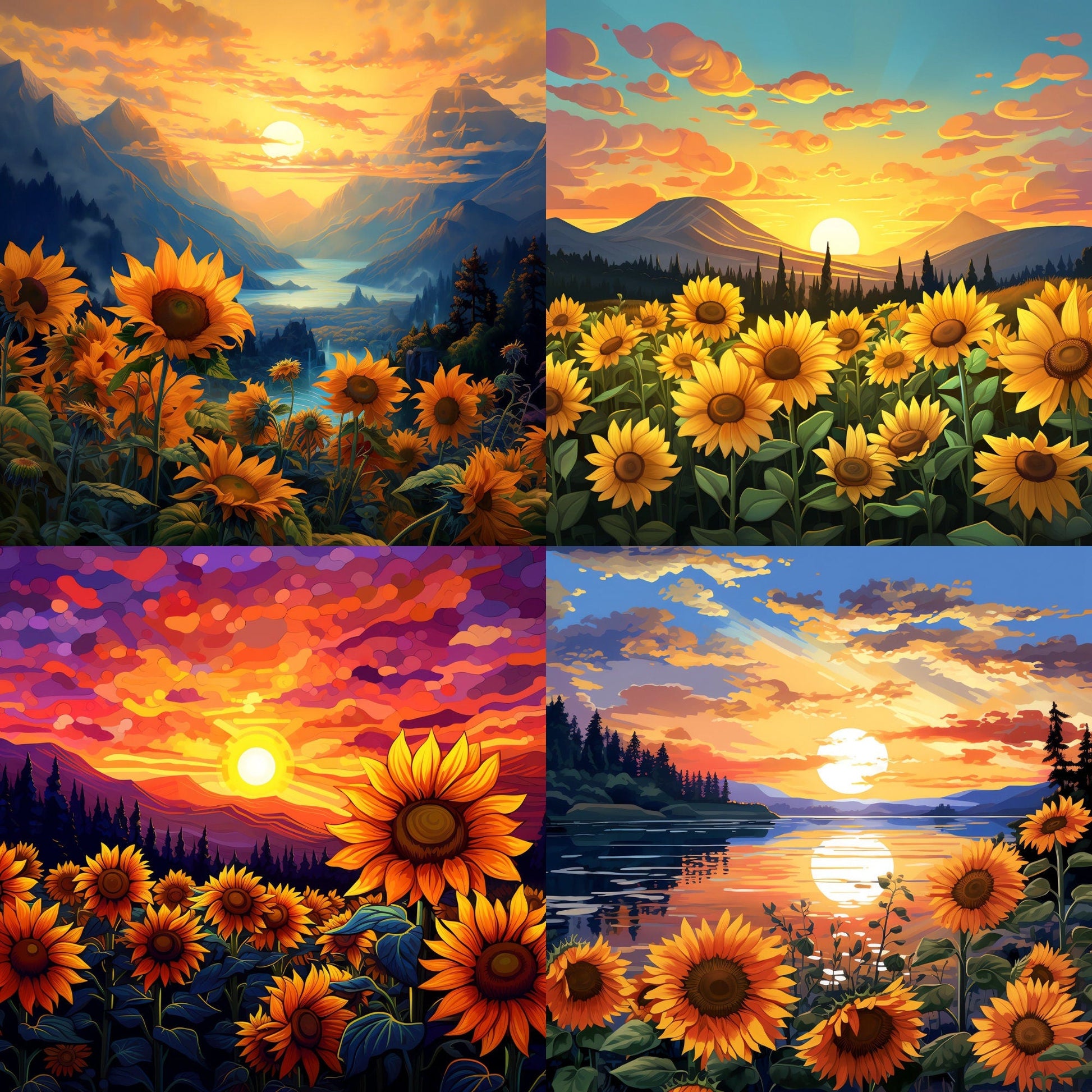 RELEASE PAPER | Sunflower Landscapes - Theme Pack Reusable Diamond Painting Release Paper