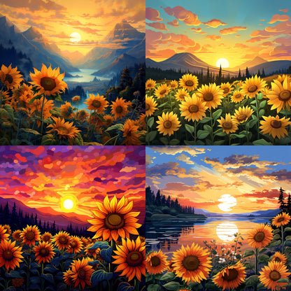 RELEASE PAPER | Sunflower Landscapes - Theme Pack Reusable Diamond Painting Release Paper
