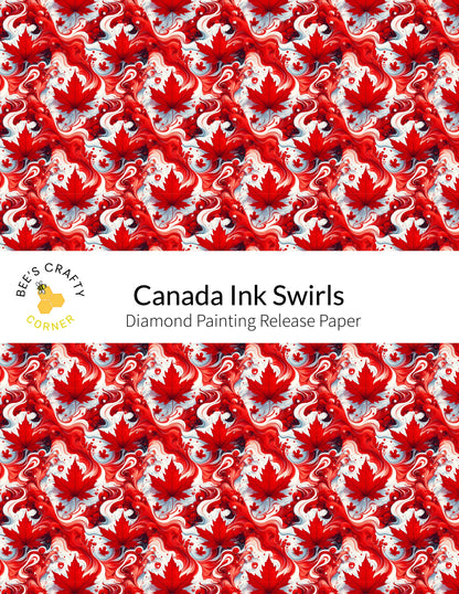 RELEASE PAPER | Canada Ink Swirls - Reusable Patterned Diamond Painting Release Paper