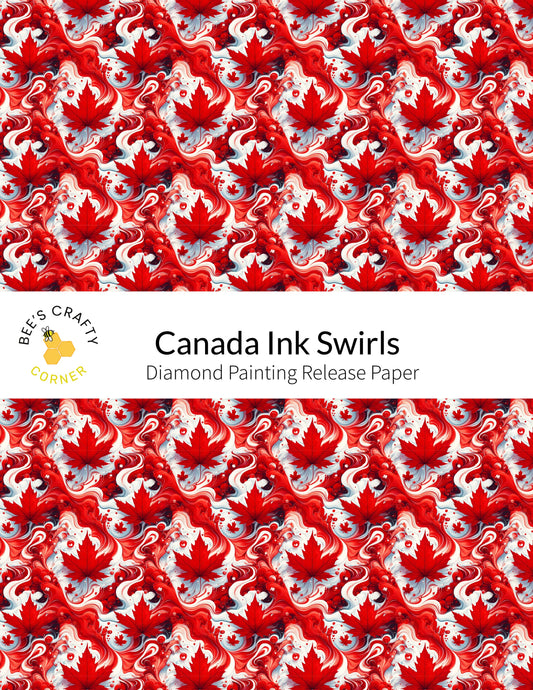 RELEASE PAPER | Canada Ink Swirls - Reusable Patterned Diamond Painting Release Paper