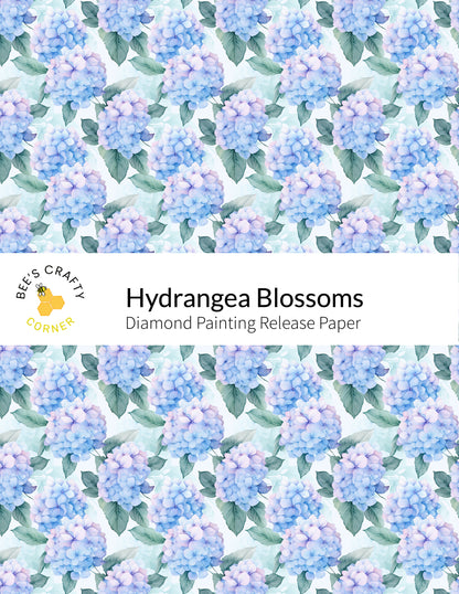 RELEASE PAPER | Hydrangea Blossoms - Reusable Patterned Diamond Painting Release Paper