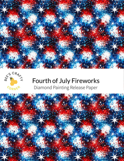 RELEASE PAPER | Fourth of July Fireworks - Reusable Patterned Diamond Painting Release Paper