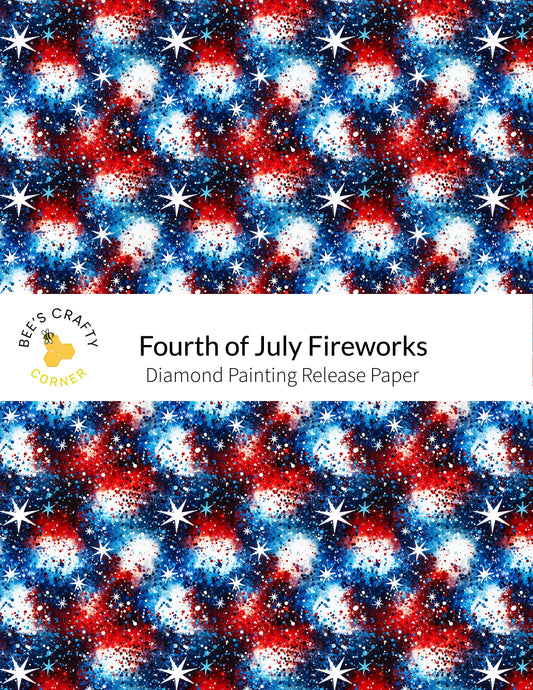 RELEASE PAPER | Fourth of July Fireworks - Reusable Patterned Diamond Painting Release Paper