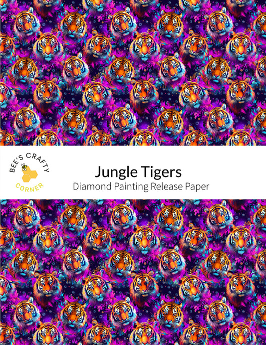 RELEASE PAPER | Jungle Tigers - Reusable Patterned Diamond Painting Release Paper