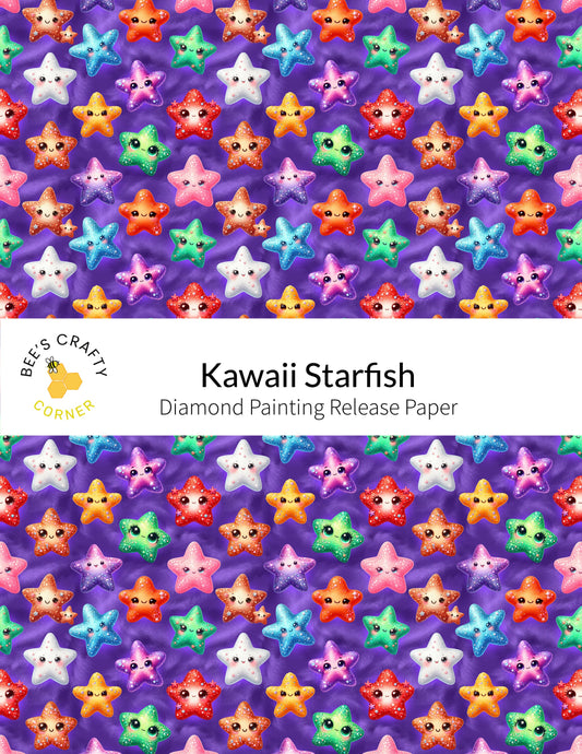 RELEASE PAPER | Kawaii Starfish - Reusable Patterned Diamond Painting Release Paper