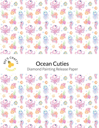 RELEASE PAPER | Ocean Cuties - Reusable Patterned Diamond Painting Release Paper