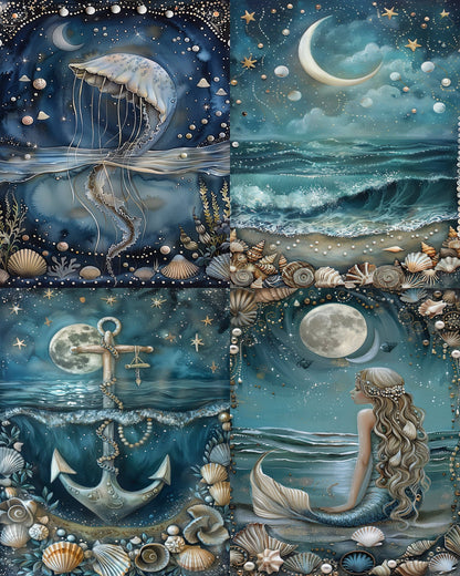 RELEASE PAPER | Moonlit Ocean - Theme Pack Reusable Diamond Painting Release Paper