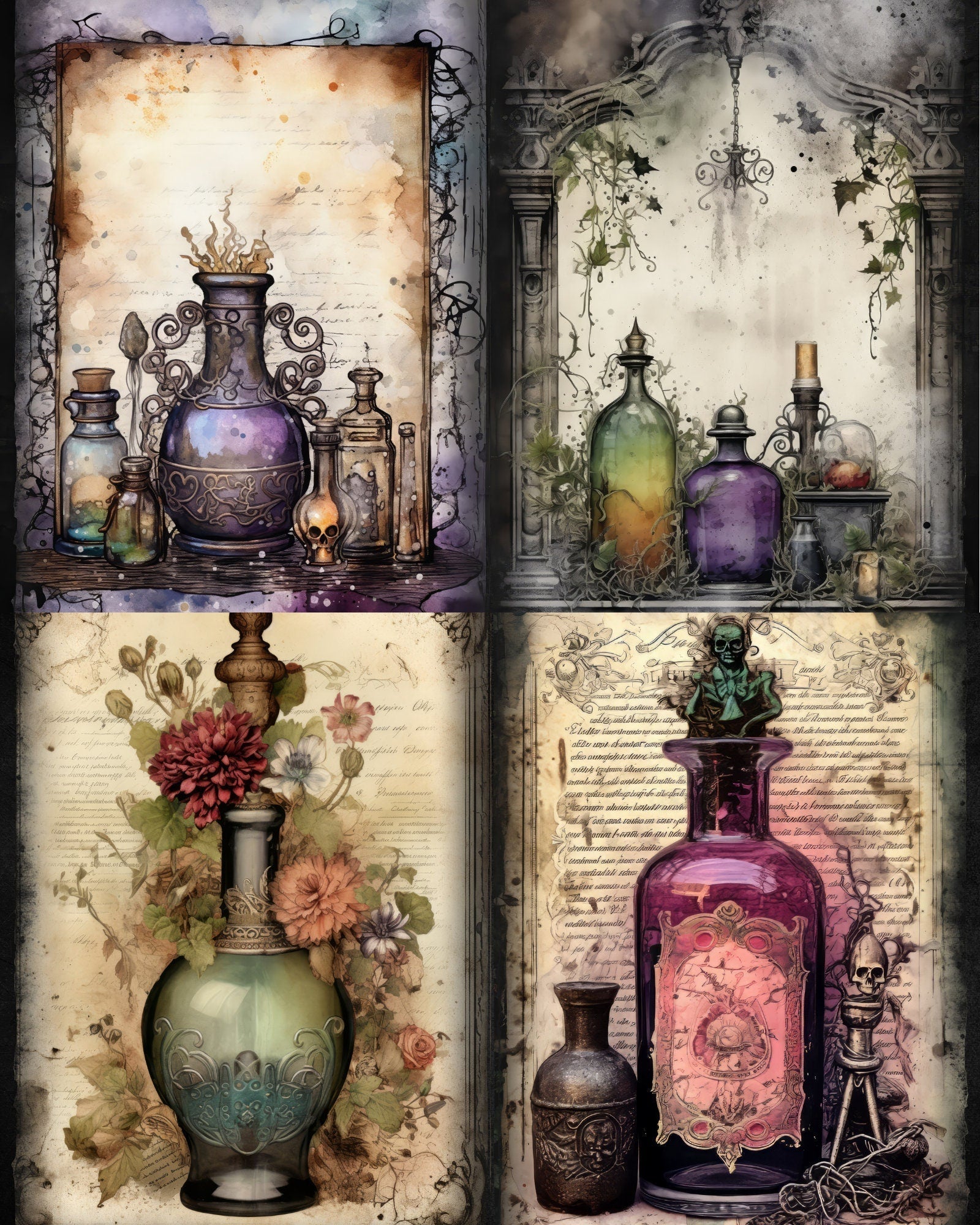 RELEASE PAPER | Enchanted Potions - Theme Pack Reusable Diamond Painting Release Paper