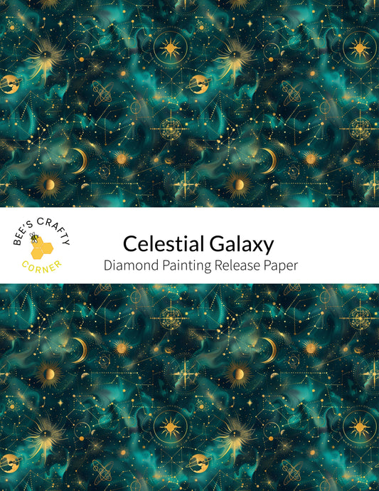 RELEASE PAPER | Celestial Galaxy - Reusable Patterned Diamond Painting Release Paper