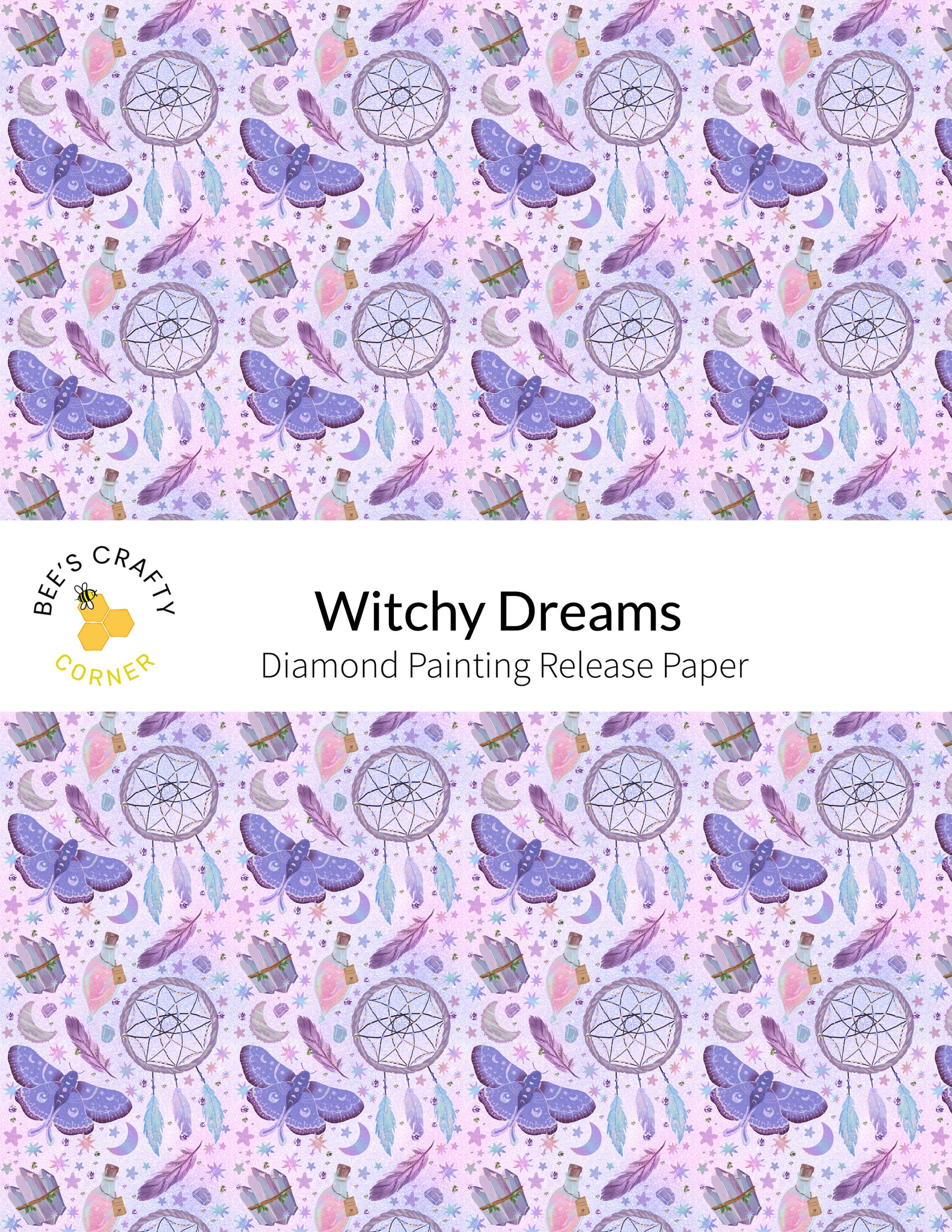 RELEASE PAPER | Witchy Dreams - Reusable Patterned Diamond Painting Release Paper