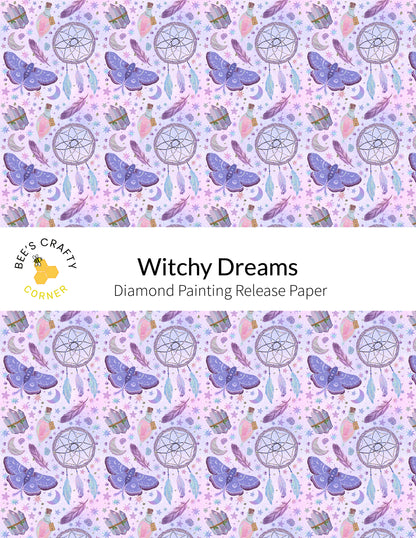 RELEASE PAPER | Witchy Dreams - Reusable Patterned Diamond Painting Release Paper