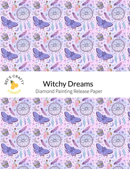 RELEASE PAPER | Witchy Dreams - Reusable Patterned Diamond Painting Release Paper