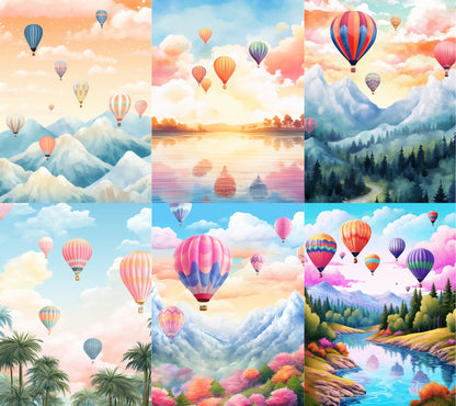RELEASE PAPER | Balloon Landscapes - Theme Pack Reusable Diamond Painting Release Paper
