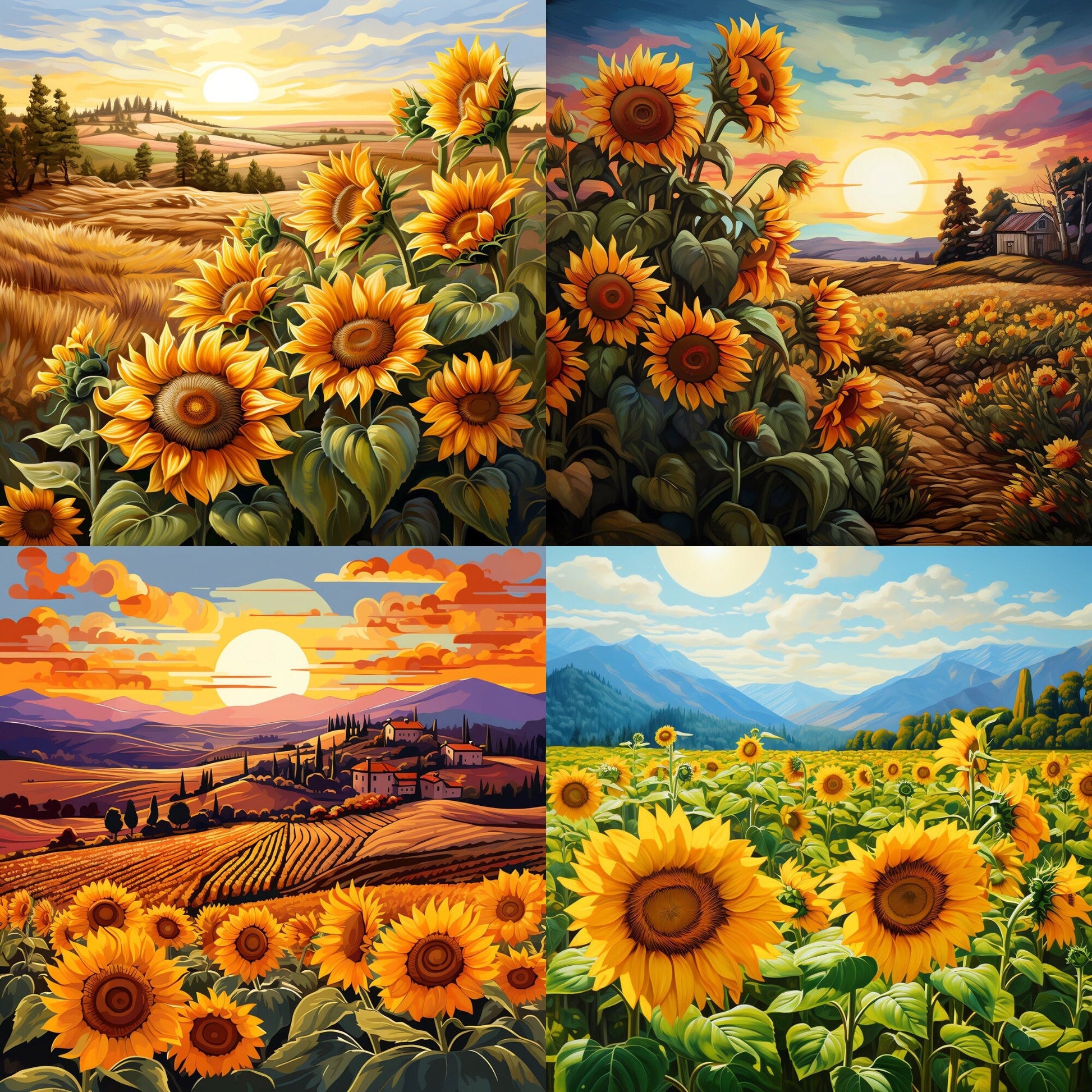 RELEASE PAPER | Sunflower Landscapes - Theme Pack Reusable Diamond Painting Release Paper