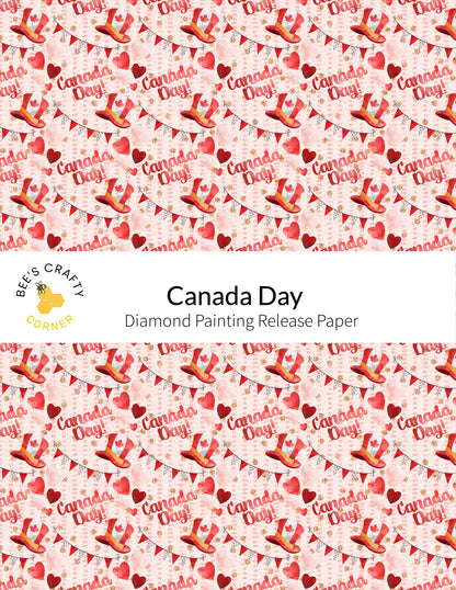 RELEASE PAPER | Canada Day - Reusable Patterned Diamond Painting Release Paper