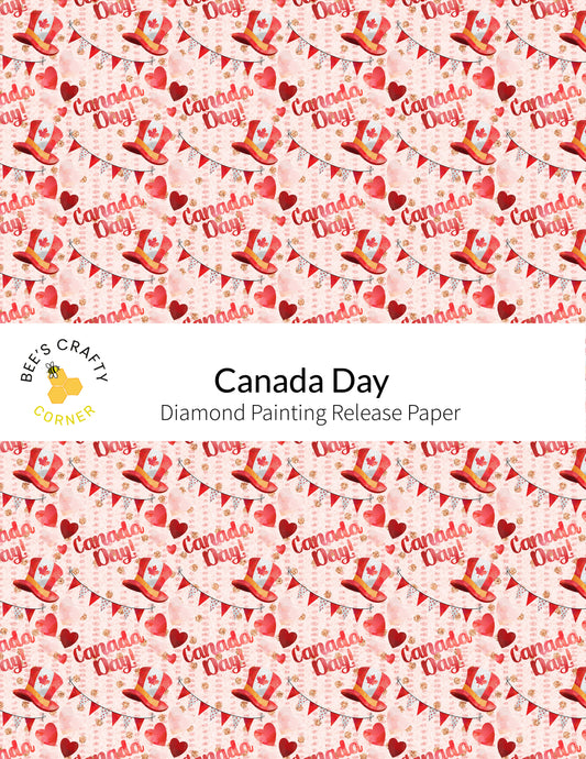 RELEASE PAPER | Canada Day - Reusable Patterned Diamond Painting Release Paper