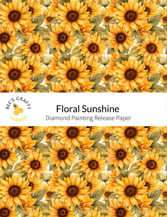 RELEASE PAPER | Floral Sunshine - Reusable Patterned Diamond Painting Release Paper