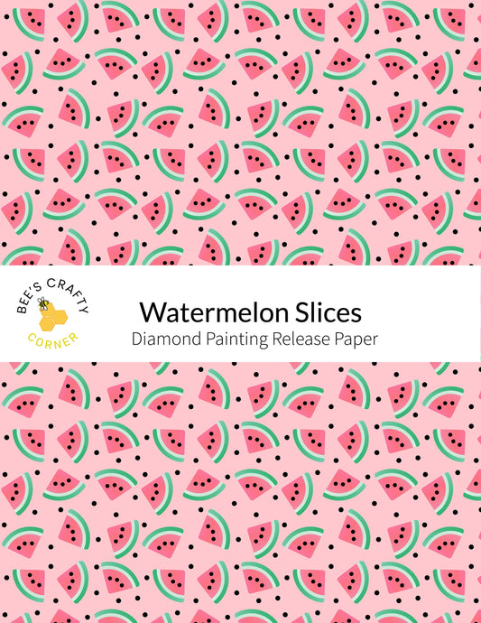 RELEASE PAPER | Watermelon Slices - Reusable Patterned Diamond Painting Release Paper