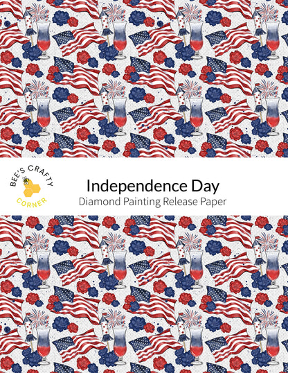 RELEASE PAPER | Independence Day - Reusable Patterned Diamond Painting Release Paper