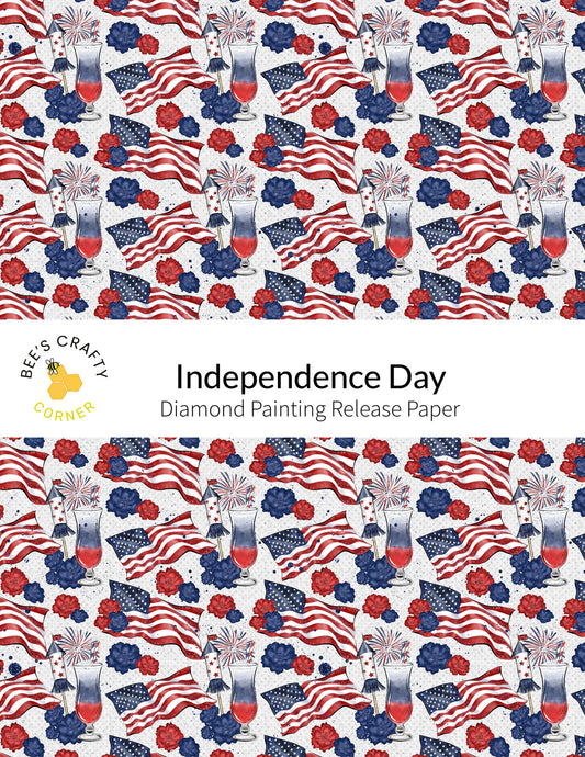 RELEASE PAPER | Independence Day - Reusable Patterned Diamond Painting Release Paper