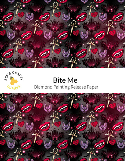 RELEASE PAPER | Bite Me - Reusable Patterned Diamond Painting Release Paper