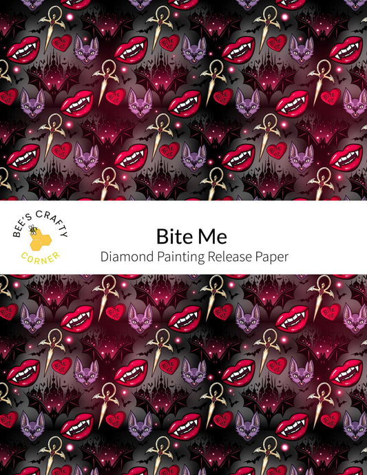 RELEASE PAPER | Bite Me - Reusable Patterned Diamond Painting Release Paper