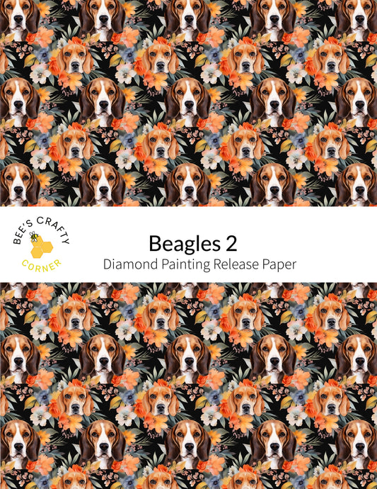 RELEASE PAPER | Beagles #2 - Reusable Patterned Diamond Painting Release Paper