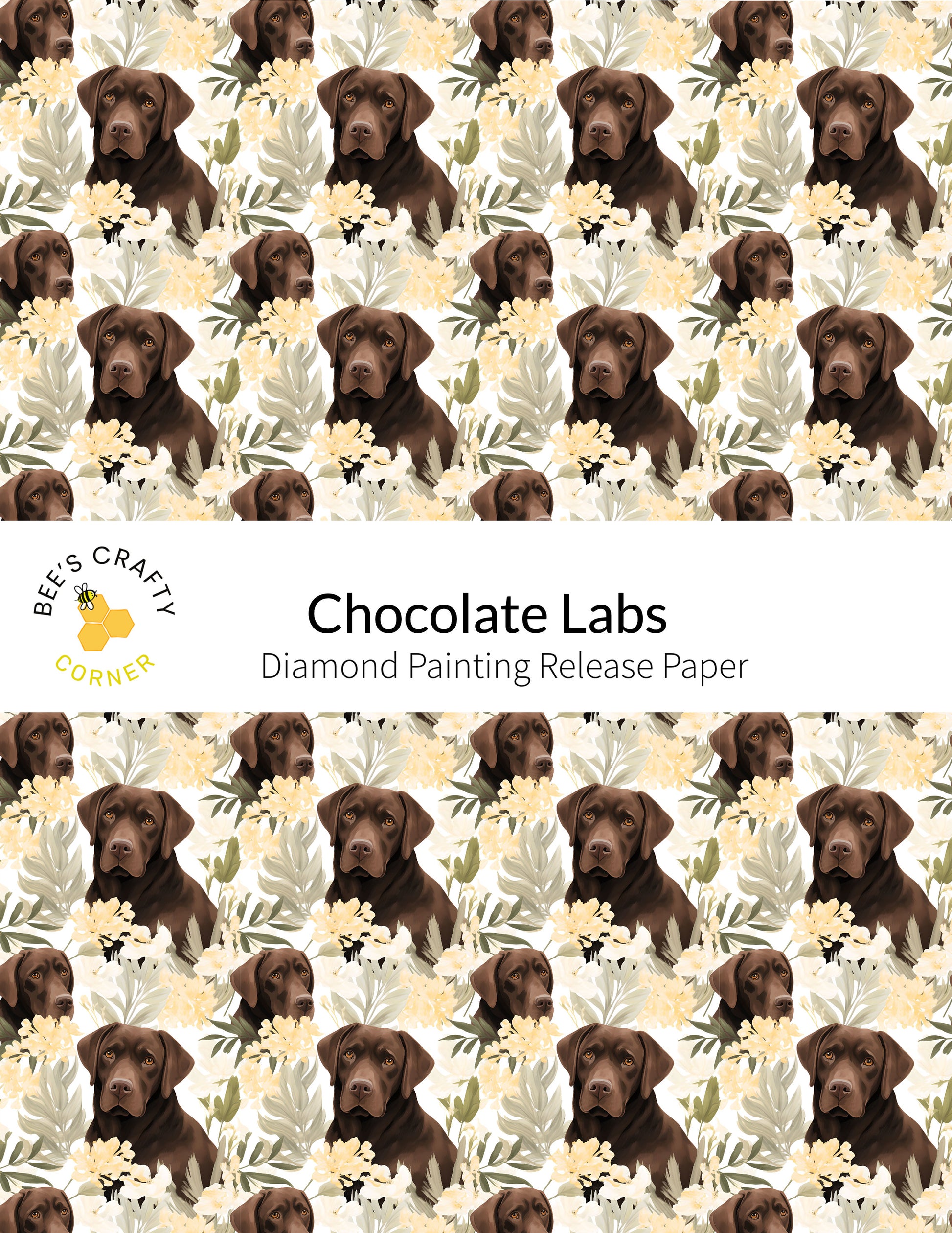 RELEASE PAPER | Chocolate Labs - Reusable Patterned Diamond Painting Release Paper