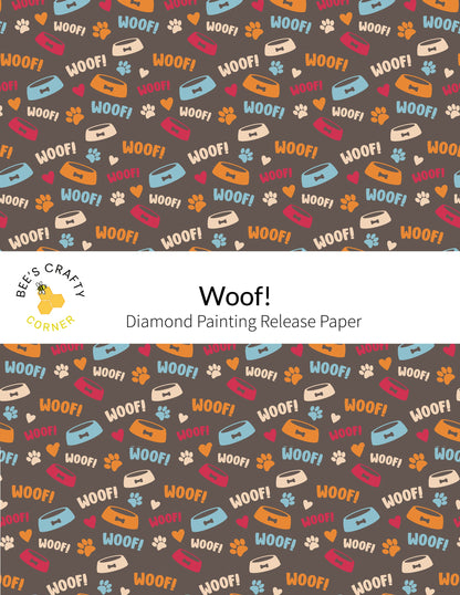 RELEASE PAPER | Woof! - Reusable Patterned Diamond Painting Release Paper