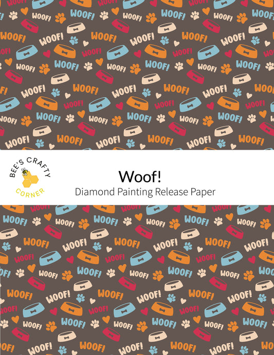 RELEASE PAPER | Woof! - Reusable Patterned Diamond Painting Release Paper