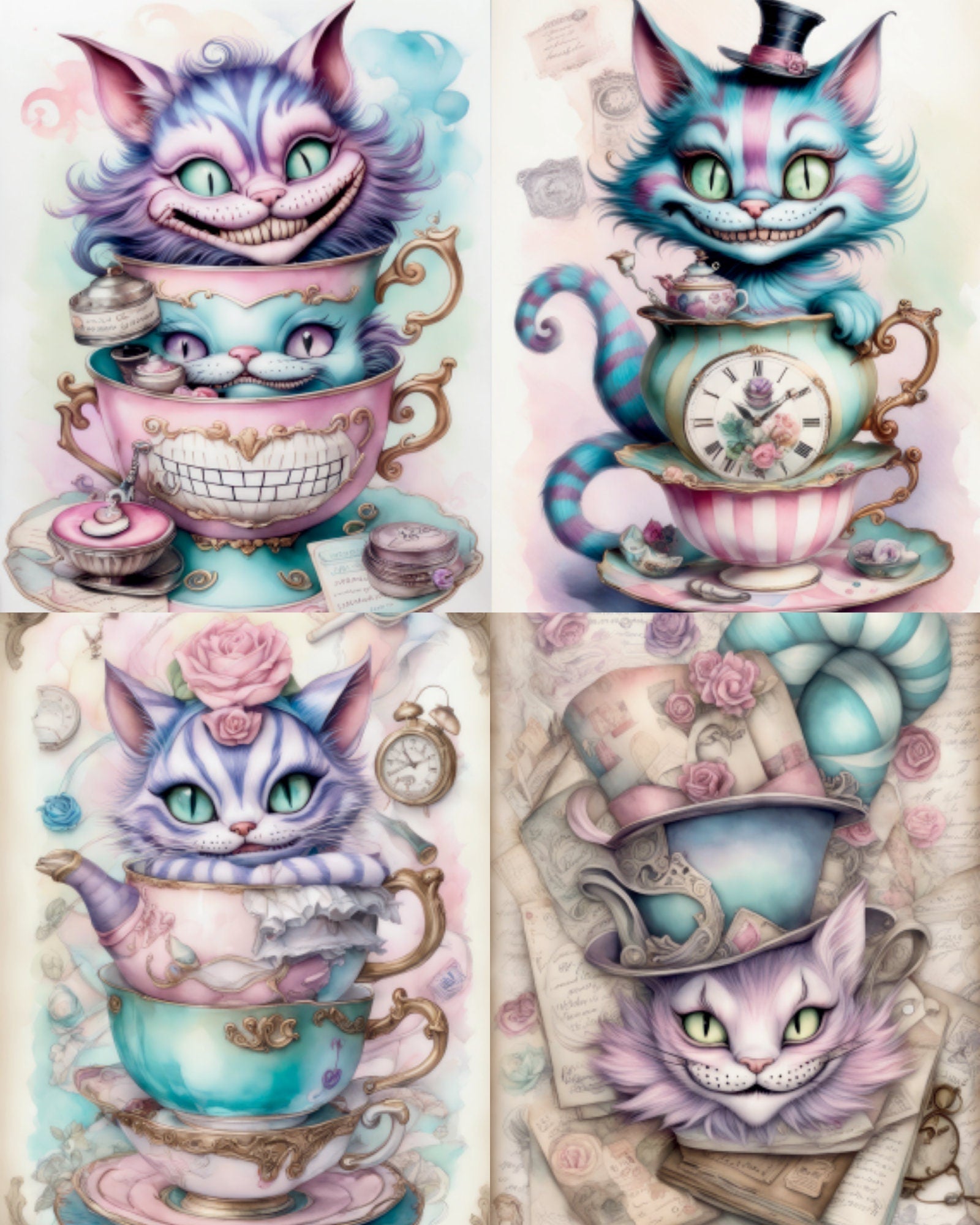 RELEASE PAPER | Vintage Cheshire - Theme Pack Reusable Diamond Painting Release Paper