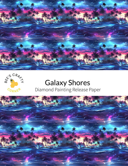 RELEASE PAPER | Galaxy Shores - Reusable Patterned Diamond Painting Release Paper