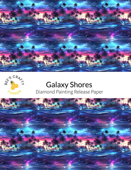 RELEASE PAPER | Galaxy Shores - Reusable Patterned Diamond Painting Release Paper