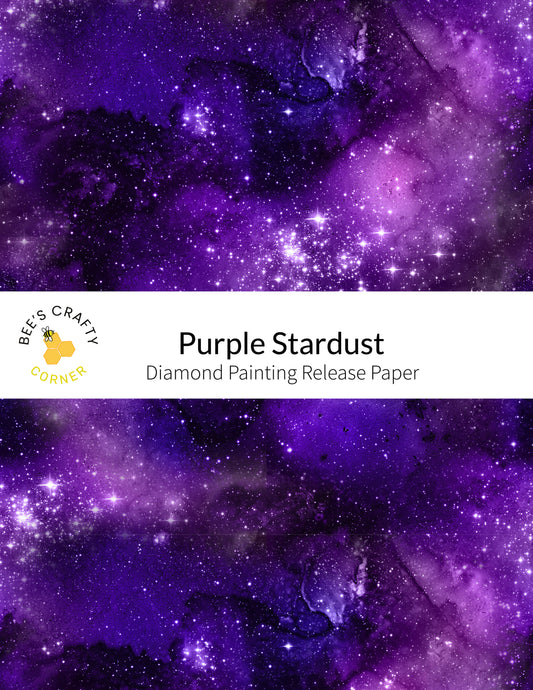 RELEASE PAPER | Purple Stardust - Reusable Patterned Diamond Painting Release Paper
