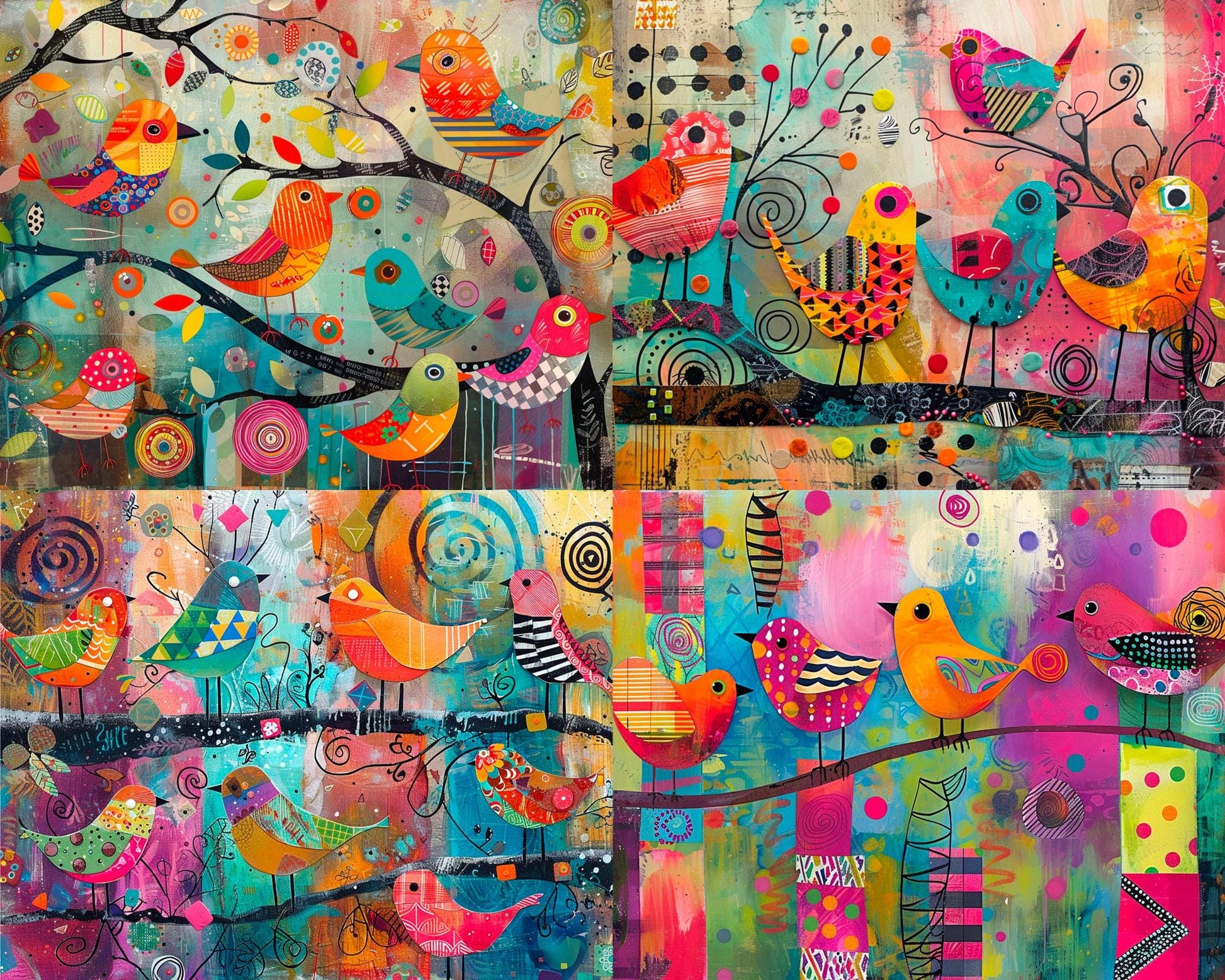 RELEASE PAPER | Colourful Birds - Theme Pack Reusable Diamond Painting Release Paper