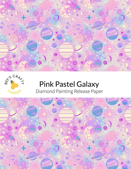 RELEASE PAPER | Pink Pastel Galaxy - Reusable Patterned Diamond Painting Release Paper