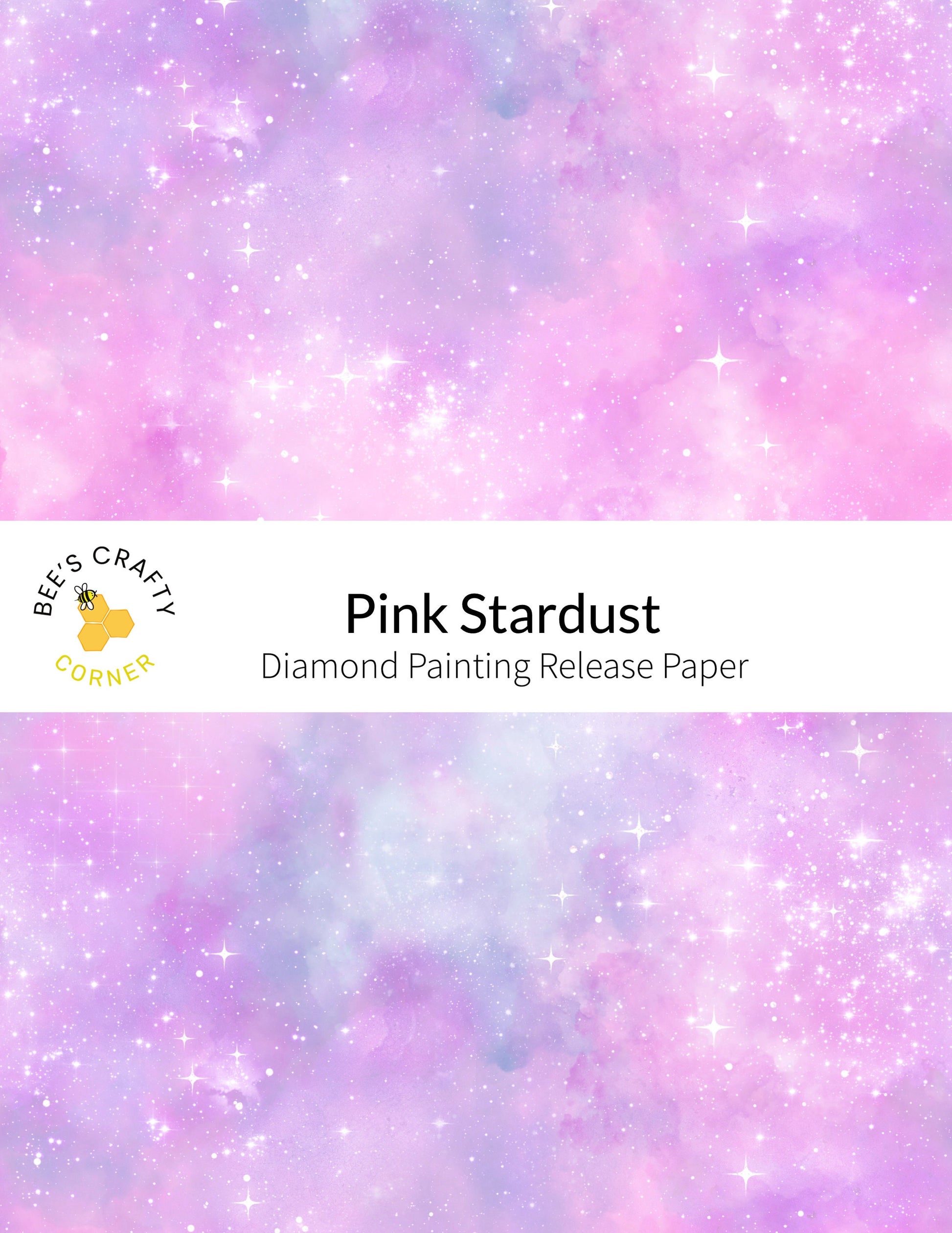 RELEASE PAPER | Pink Stardust - Reusable Patterned Diamond Painting Release Paper