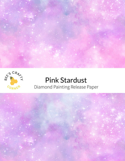RELEASE PAPER | Pink Stardust - Reusable Patterned Diamond Painting Release Paper