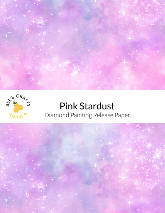 RELEASE PAPER | Pink Stardust - Reusable Patterned Diamond Painting Release Paper