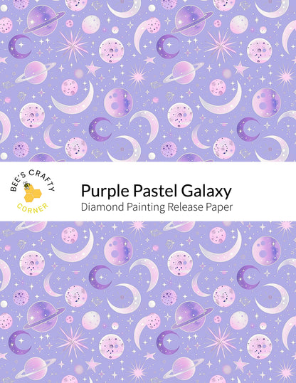 RELEASE PAPER | Purple Pastel Galaxy - Reusable Patterned Diamond Painting Release Paper