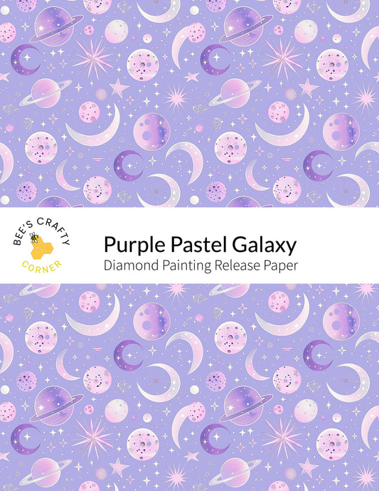 RELEASE PAPER | Purple Pastel Galaxy - Reusable Patterned Diamond Painting Release Paper