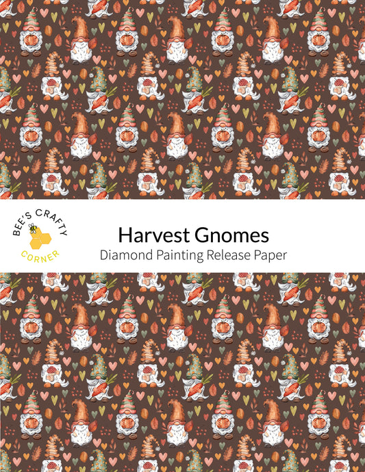 RELEASE PAPER | Harvest Gnomes - Reusable Patterned Diamond Painting Release Paper