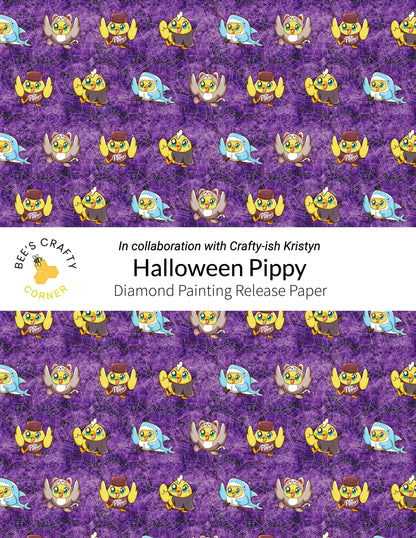 RELEASE PAPER | Halloween Pippy - Reusable Patterned Diamond Painting Release Paper