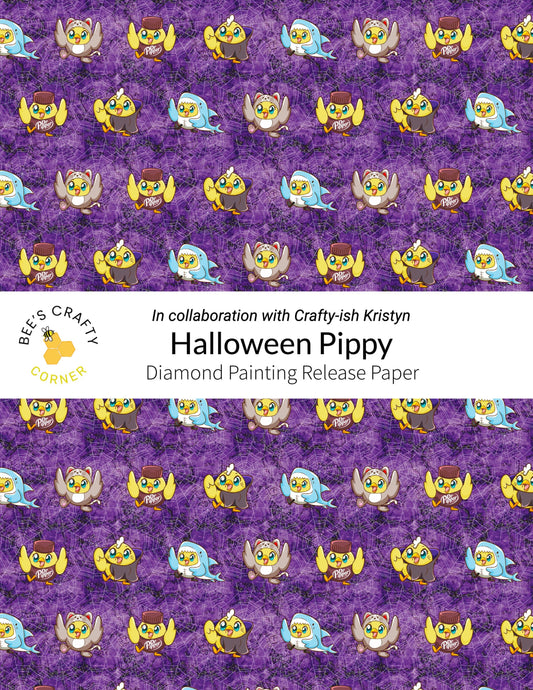 RELEASE PAPER | Halloween Pippy - Reusable Patterned Diamond Painting Release Paper