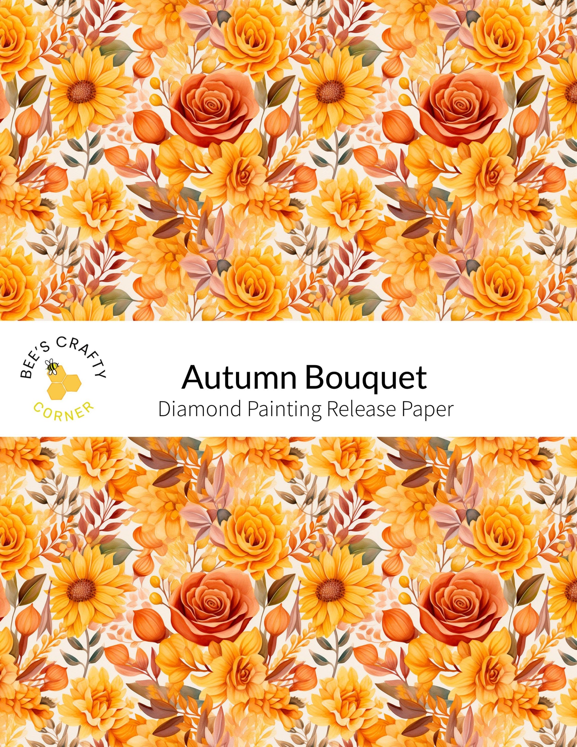 RELEASE PAPER | Autumn Bouquet - Reusable Patterned Diamond Painting Release Paper