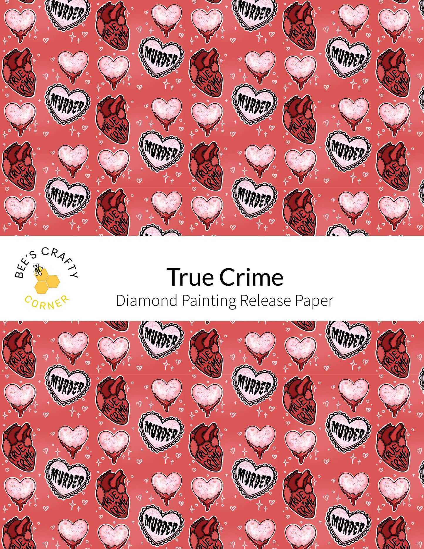 RELEASE PAPER | True Crime - Reusable Patterned Diamond Painting Release Paper
