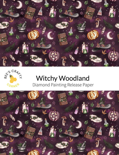 RELEASE PAPER | Witchy Woodland - Reusable Patterned Diamond Painting Release Paper